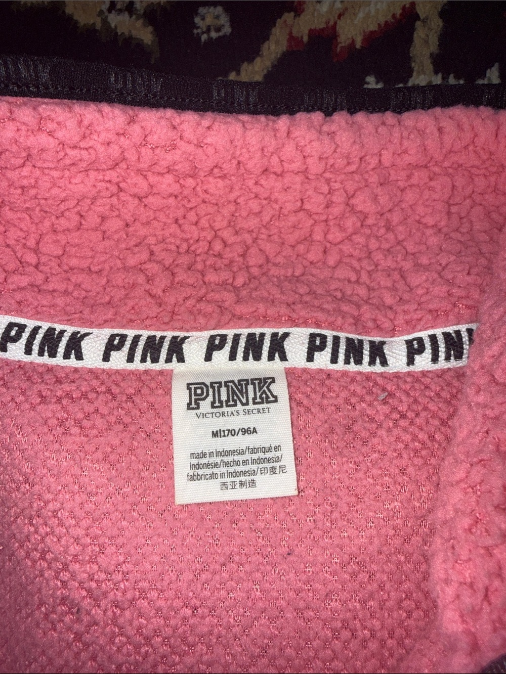 PINK Victoria's Secret Pink Sherpa Half-Zip Pullover - Picture 3 of 3